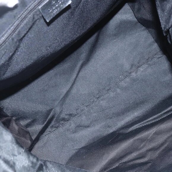 GUCCI GG Canvas Web Sherry Line Tote Bag Black Silver 131231 Auth 154522 - Picture 10 of 16